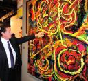 Силвестър Сталоун представя своя картина на Арт Базел, Маями през 2009 г.